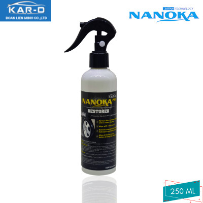 [Bóng lốp] Chai xịt phục hồi làm bóng lốp, chăm sóc lốp, phục hồi nhựa nhám lốp ô tô, xe máy Nanoka 250ml