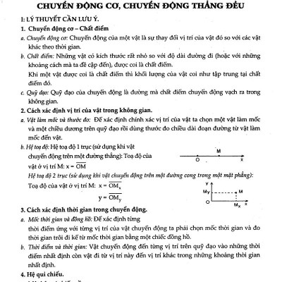 Vật Lý 10 - Tuyệt Kỹ Các Thủ Thuật Giải Nhanh Tự Luận - Trắc Nghiệm