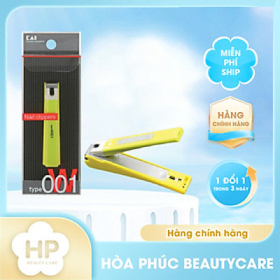 Bấm Móng Tay Inox Thân Nhựa Cỡ Trung Tybe W001 Kai Razor 39262 - KE0110 (Màu Xanh)