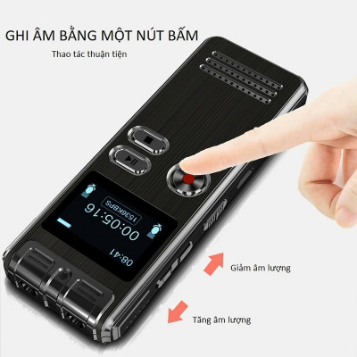 KHUYẾN MÃI KHỦNG, SỐ LƯỢNG CÓ HẠN - ROGTZ - Máy ghi âm mini SK6 Ghi âm đa hướng Bộ nhớ 8Gb Hỗ trợ thẻ nhớ 128Gb Pin 20 giờ Tích hợp sạc nhanh Chống ồn chủ động Kết nối đa dạng USB2.0 Hỗ trợ nhiều định dạng MP3, WAV, WMA, FLAC, APE Hàng Chính Hãng
