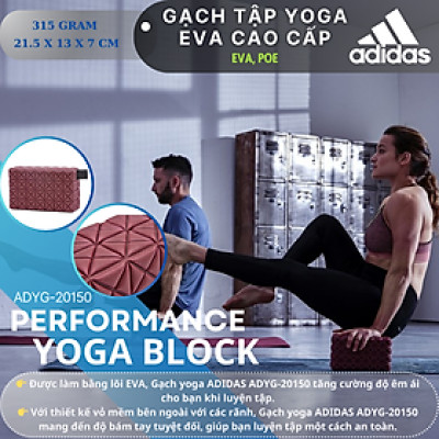 Gạch Tập Yoga Chính Hãng ADIDAS ADYG-20150 Eco Yoga Block (1 Viên) - Gối Tập Yoga, Dụng Cụ Yoga