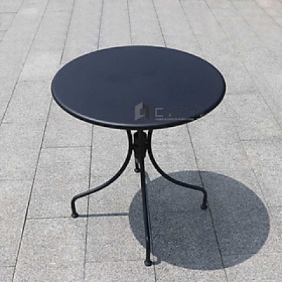 Bàn tròn cafe để ban công sân vườn ngoài trời thép sơn tĩnh điện phủ Epoxy TE2021-06T nhập khẩu HCM