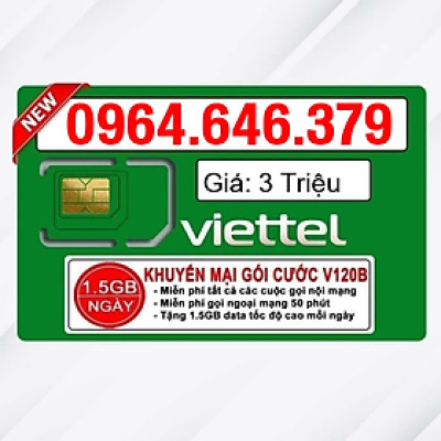 Sim Viettel số đẹp - Hàng chính hãng - 0964.646.379