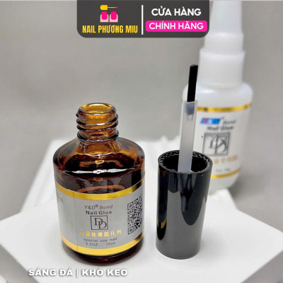 Keo Bê Tông DD Gắn Móng Úp, Charm Đá Siêu Bền, Set 1 Chai 20g Và 1 Chai Khô Keo 15ml, Trong Suốt, Bám Dính Cao Làm Nail keo đính dán mỏng giả
