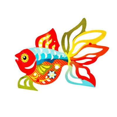 Lồng đèn trung thu Happy KiBu - Lồng đèn sáng tạo, Ánh sáng đêm trăng hình Cá