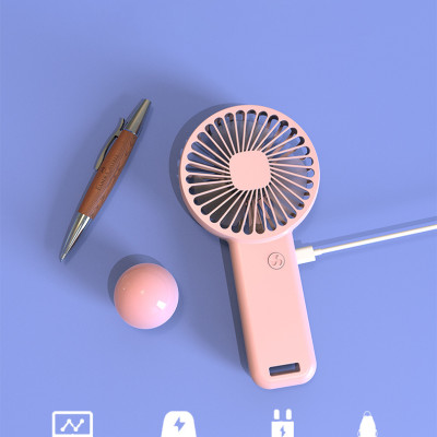 Quạt Cầm Tay Mini Tích Điện Teement, Có Giá Đở Điện Thoại, Sạc USB Di Động Tiện Lợi - Hàng Chính Hãng