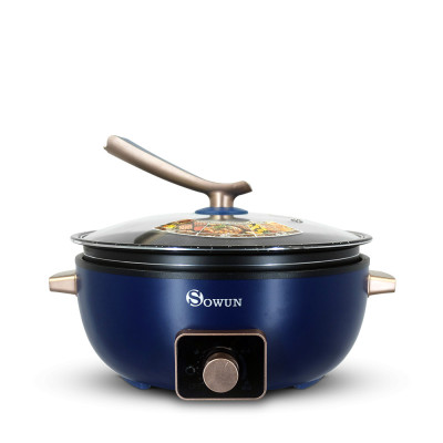 Nồi Lẩu Điện SOWUN SW6020 5L. Đế Tách Rời Chống Dính Có Thể Chiên Xào Nấu Hoặc Dùng Để Ăn Lẩu