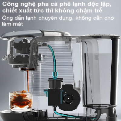 Máy pha cà phê 4 trong 1, Espresso, Viên Nén Nespresso, Nescafe Dolce, Kcup Thương hiệu Mỹ cao cấp HiBREW - H6 - HÀNG CHÍNH HÃNG