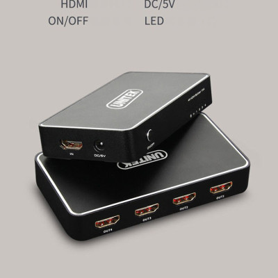 Unitek V109A - Bộ Chia HDMI 1 ra 4 Độ Phân Giải 4K HD Hỗ Trợ 3D Khoảng Cách Truyền Lên Tới 30m Kèm Nguồn AnZ - Hàng Chính Hãng
