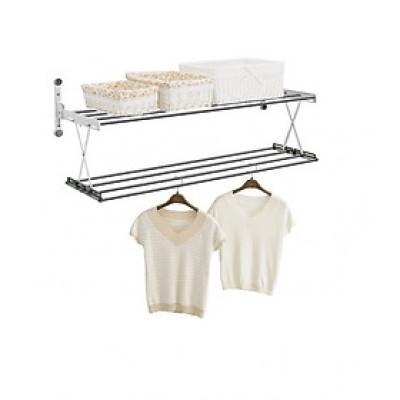 Giá treo và để đồ 2 tầng Inox gấp gọn Wellex RH2100 Hàn Quốc Hàng Chính Hãng