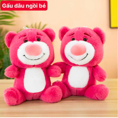 Gấu dâu lotso ngồi, nằm nghiên, lotso nguyên bản cute nhiều mẫu mã - Size 20cm - Quà tặng thú nhồi bông gấu dâu dễ thương - Gối ôm mềm mịn cho bé.