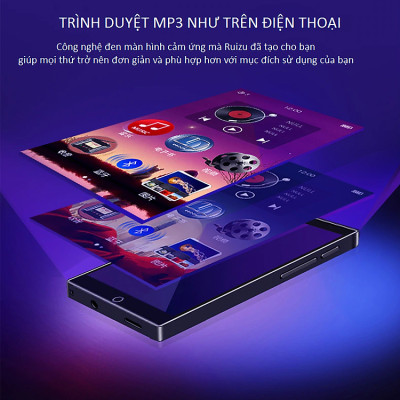32GB RUIZU H1 - Máy Nghe Nhạc Lossless MP3 Xem Phim HD 1080p Hỗ Trợ Bluetooth 5.0 Màn Hình Cảm Ứng 4 inch - Hàng Chính Hãng