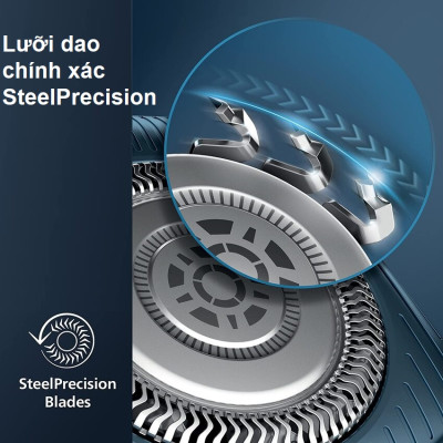 Máy cạo râu khô và ướt cao cấp thương hiệu Philips SkinIQ S5831/01 và S5832/01 45 lưỡi cắt SteelPrecision tự mài - Hàng Chính Hãng