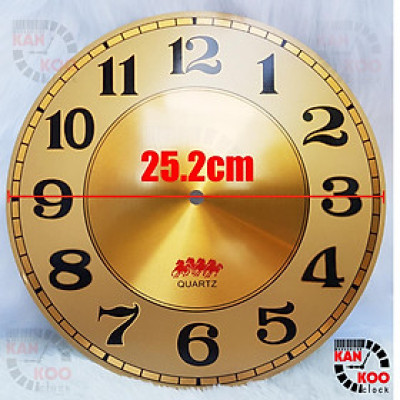 Mặt số đồng hồ treo tường nhôm đường kính 25.2cm (D252)- kiểu số La Mã