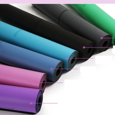 Thảm yoga định tuyến PU cao su thiên nhiên (tặng túi đựng+dây buộc)