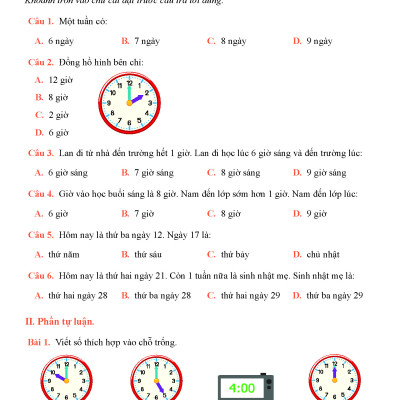 Combo Bài Tập Tuần và Đề Kiểm Tra Toán, Tiếng Việt Lớp 1 - Cùng Học Để Phát Triển Năng Lực - Học kì 2