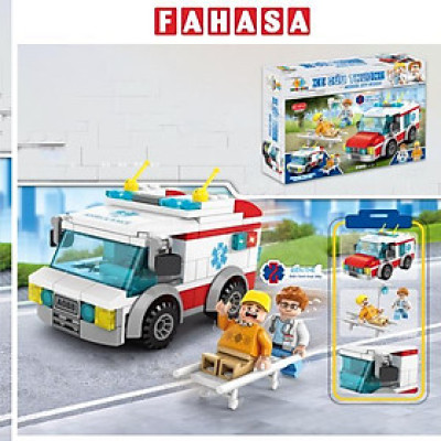Đồ Chơi Lắp Ráp Xe Cứu Thương - Medical City Rescue - Toys&Joys 8727 (173 Mảnh Ghép)