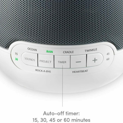 Máy phát âm thanh ru ngủ, đèn chiếu trần nhà Homedics MYB-S305 - Hàng nhập khẩu USA