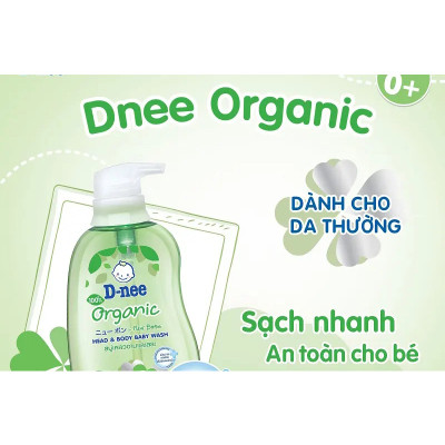 Dung Dịch Tắm Gội Toàn Thân Cho Bé Dưới 3 Tuổi D-nee Oganic - Tem phụ Công ty Đại Thịnh