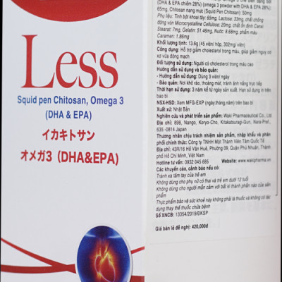 Thực phẩm chức năng hỗ trợ kiểm soát mỡ máu, cholesterol BEWEL LESS