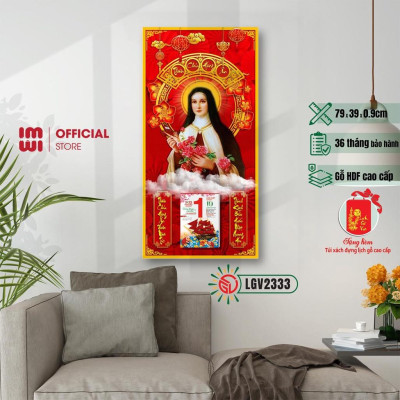 Lịch Gỗ Công Giáo Treo Tường IMWI LGV2333 - 79cm x 39cm