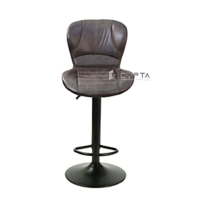 Ghế đảo bếp chân sắt sơn tĩnh điện màu đen CB2304A-P Nội thất Capta Ghế quầy bar đảo bếp tiếp khách nệm pvc màu nâu bò kem nâu chân tăng giảm màu đen Bar Stool Chair HCM