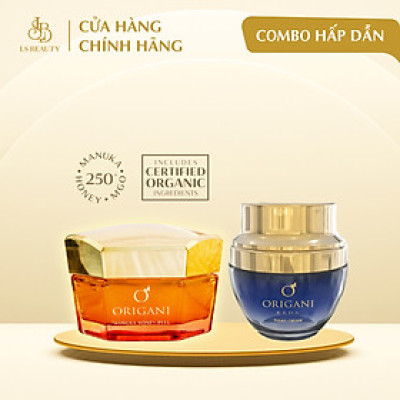 Combo Mặt Nạ Tẩy Tế Bào Chết Mật Ong Manuka Origani (50ml) + Kem Dưỡng Đêm Origani Erda (50ml) Làm Sạch, Mềm Da, Cung Cấp Dưỡng Chất Cho Da, Giúp Chống Nhăn Da