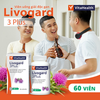 Viên Uống Bổ Gan, Thải Độc Gan, Hỗ Trợ Viêm Gan VITAHEALTH Livogard 3Plus (60 Viên)
