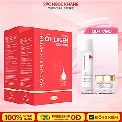 Combo 2 hộp Nước uống đẹp da Collagen Dipeptide Sắc Ngọc Khang tinh khiết 30 túi
