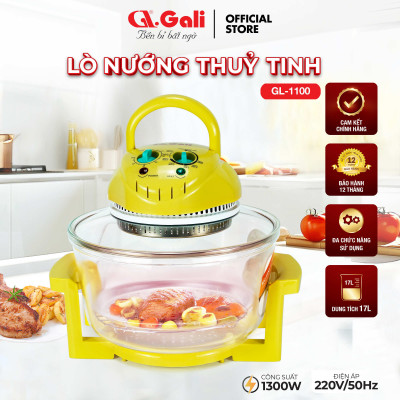 Lò nướng thủy tinh đa năng Gali GL-1121 17 lít 1300w, hàng chính hãng bảo hành 24 tháng, tặng kèm 5 phụ kiện tiện lợi, hàng chính hãng 100%, bảo hành 12 tháng Gali