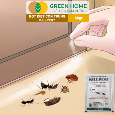 Bột Phấn Kiến KillPest Vipesco, GreenHome, Gói 50gr, Hiệu Quả Cao, Diệt Trừ Bọ Chét, Kiến, Gián