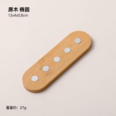 Đế Móng Mẫu Bằng Gỗ Hình Oval Dài 13cm Màu Vàng Kèm 5 Chân Gắn Móng Giả Nailbox Dày Đẹp Làm Nail Tiện Lợi, Đế Gỗ Dày Đẹp Gắn Nam Châm