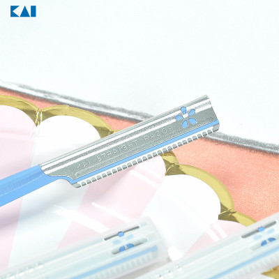 Dao Cạo Lông Mày Cán Dài Lưỡi Thép Không Gỉ Kai Beauty Guard 06616