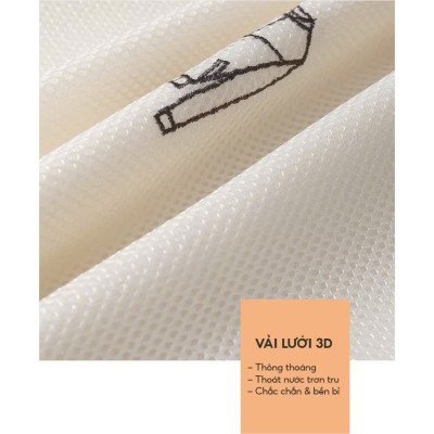 Set 6 Túi Giặt Quần Áo Lưới 3D Siêu Bền, Thoát Nước, Chống Nhăn Cho Máy Giặt - HÀNG CHÍNH HÃNG MINIIN