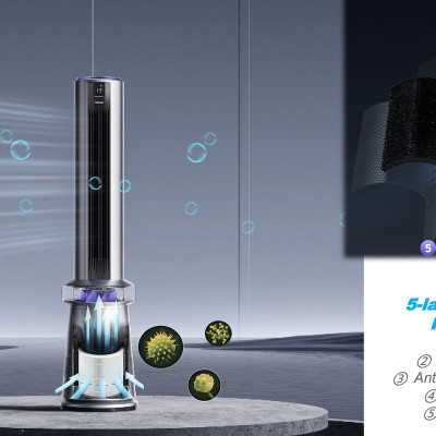 Quạt tháp lọc không khí 2 trong 1 TS9188 - Điều khiển từ xa - Hàng chính hãng