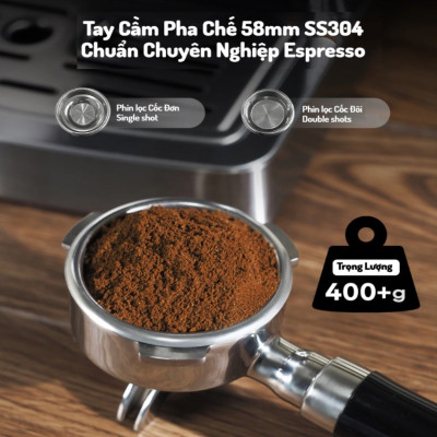 Máy Pha Cà Phê Espresso HiBREW H10A Cao Cấp Thương Hiệu Mỹ, Công suất 1350W - HÀNG NHẬP KHẨU, BẢO HÀNH 12 THÁNG
