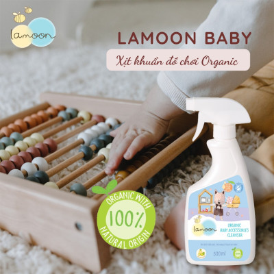 Xịt khuẩn đồ chơi Organic cho bé Lamoon - Bình 500ml