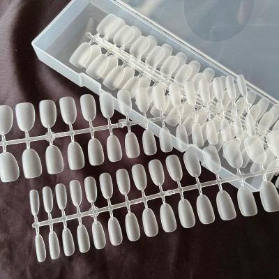 Móng Úp Nhám Trong Form Vuông Ngắn, Form Hạt Na Mỏng, Siêu Nhẹ, Dẻo, Bền Đẹp Hộp Móng Nhám Sẵn Theo Vỉ Làm Nail Tiện Lợi