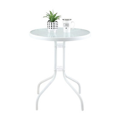 [Miễn Phí Vận Chuyển & Lắp Đặt] Bàn Ngoài Trời Tosca Màu Nâu Trắng, Mặt Kính Cường Lực, Khung Thép Chắn Chắn Bền Bỉ | Index Living Mall | Nội Thất Nhập Khẩu Thái Lan - Phân Phối Độc Quyền Tại Việt Nam