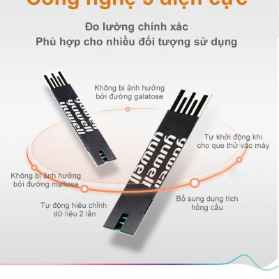Máy đo đường huyết điện tử YUWELL Accusure 710 tặng kèm theo 10 kim lấy máu +10 que thử đường huyết - bảo hành trọn đời