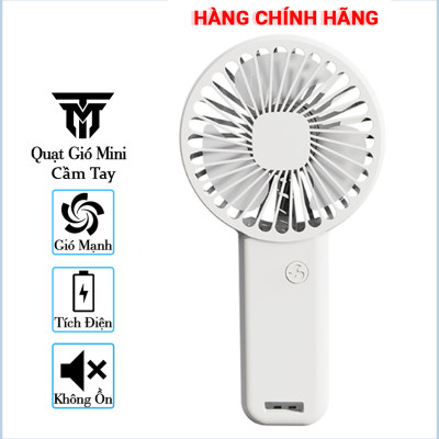 Quạt Cầm Tay Mini Tích Điện Teement, Có Giá Đở Điện Thoại, Sạc USB Di Động Tiện Lợi - Hàng Chính Hãng