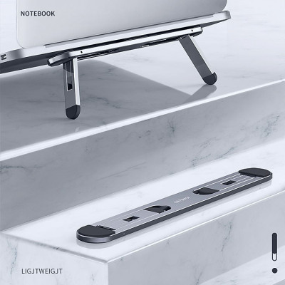 Giá đỡ laptop tản nhiệt dành cho máy tính macbook hợp kim nhôm dạng dán siêu gọn - Hàng chính hãng