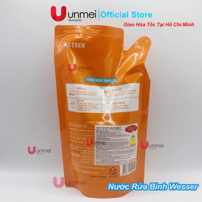 Nước Rửa Bình Sữa Wesser Dạng Gói (500ml)