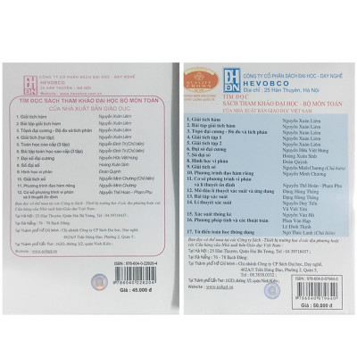 Sách - Bộ Toán Học Cao Cấp Và Bài Tập Toán Cao Cấp Tập 3 - Phép Tính Giải Tích Nhiều Biến Số - KHỔ NHỎ - NXB Giáo Dục-HV