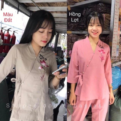 ĐỒ LAM ĐI CHÙA -Thư Pháp Trang Nhã