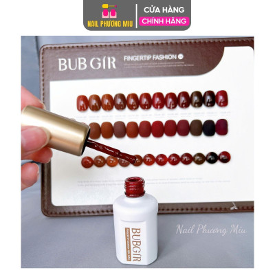 Set Sơn Gel BUBGIR12 Màu Tông Nâu Số 26 Làm Nail Cao Cấp, Tặng Bảng Màu Cao Cấp, Bền Màu, Đặc Mướt, Tạo Xu Hướng Móng Ngọt Ngào Nữ Women đỏ đô