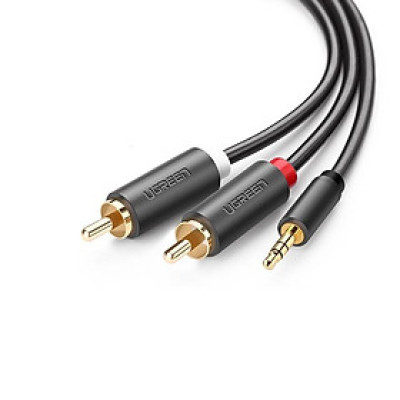 Cáp âm thanh 2 đầu Bông sen sang 3.5mm dương 15M màu Đen  Ugreen 102AT60834av Hàng chính hãng