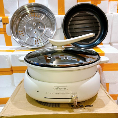 Bộ Nồi Lẩu Nướng Bear 3 khay 3in1 DHG-C40W2- Hàng chính hãng.