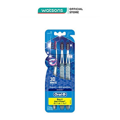 Bàn Chải Đánh Răng Oral-B Trắng Sáng 3D Vỉ 3