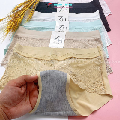 Quần lót nữ su đúc phối ren ZH Forever 839 freesize L , lưng cao vừa, co giản mặc thoải mái
